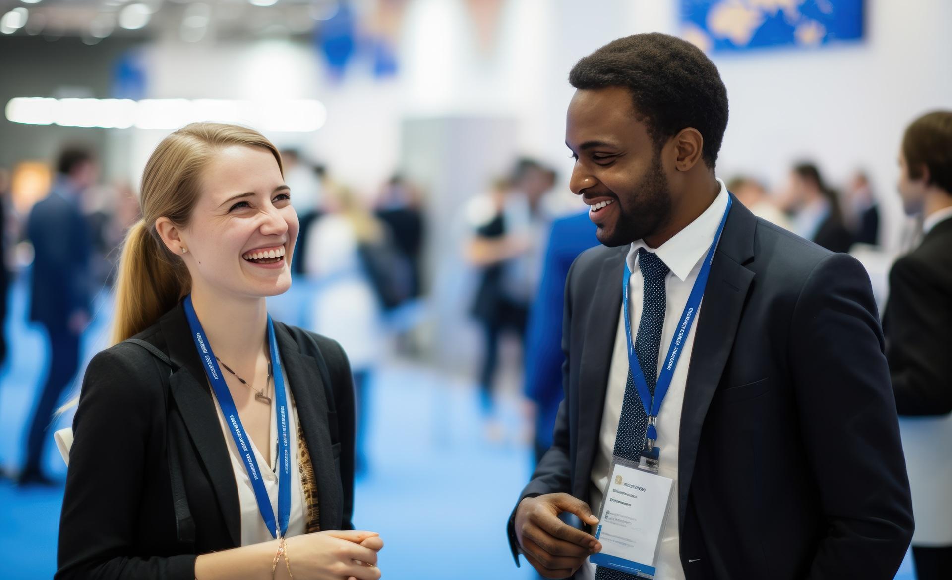 Austausch am Traverse-Messestand auf Fachmesse