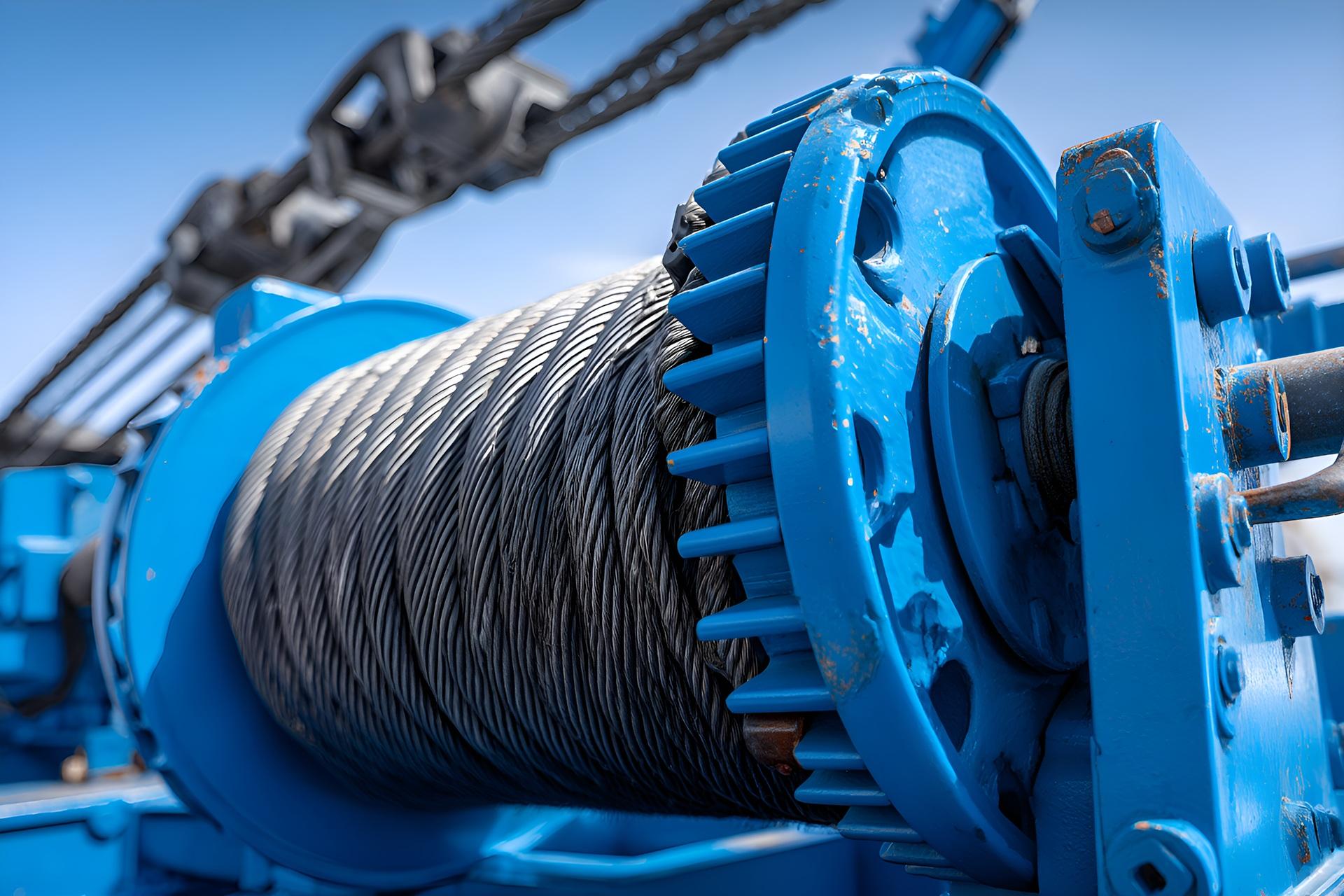 Stahlseil auf Winde im Einsatz | Elektroseilwinde